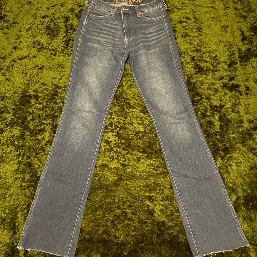 Wrangler high rise stacked boot cut jeans 27x33